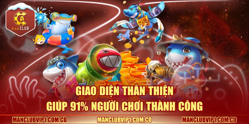 Giao diện thân thiện giúp 91% người chơi thành công